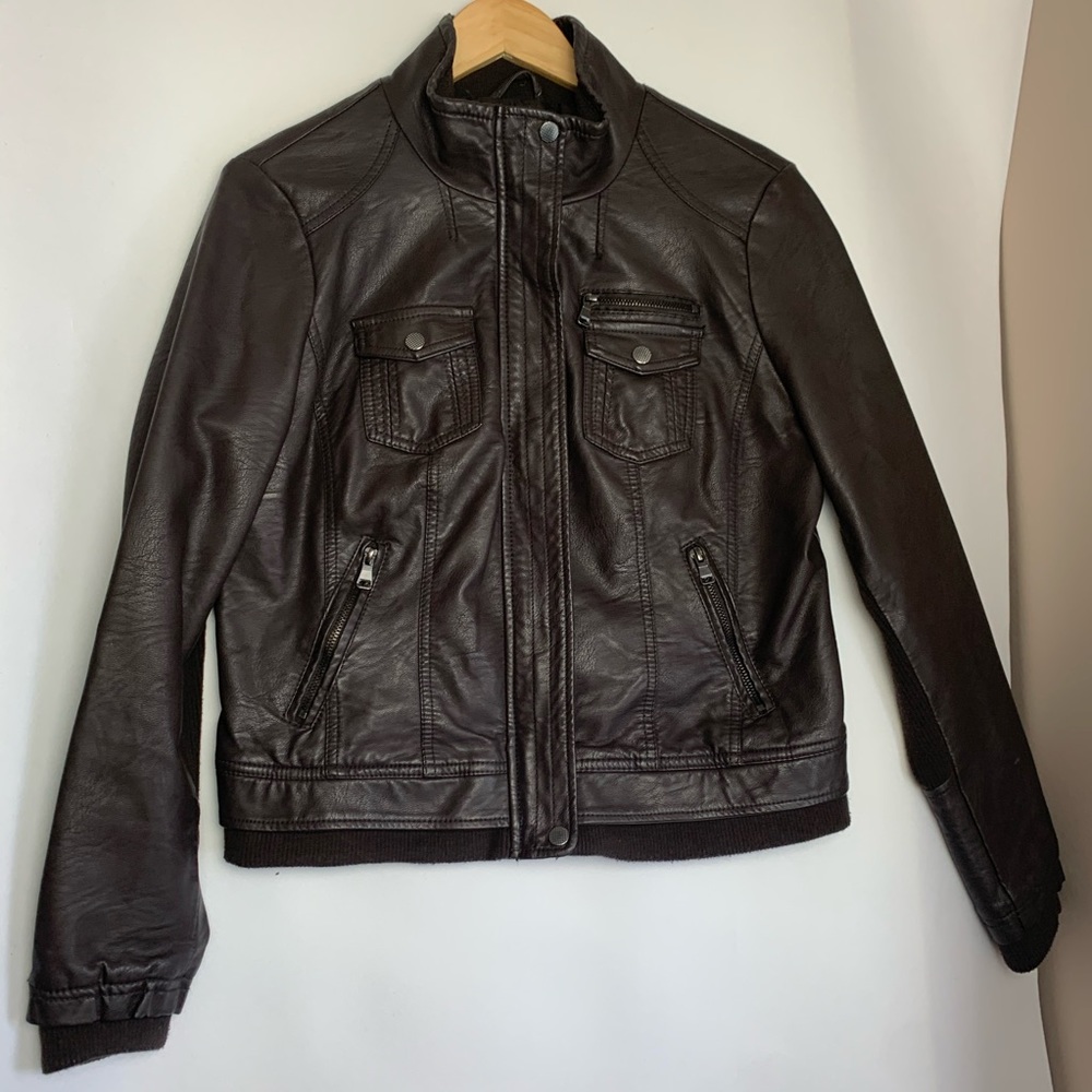 Brown Faux leather jacket XL Ci Sono by Cavalini